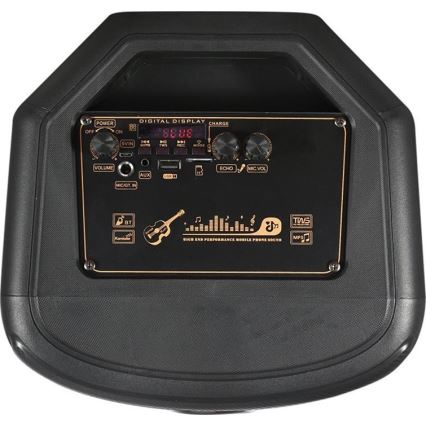 Altoparlante LED RGB ricaricabile con microfono 600W/2400 mAh + telecomando
