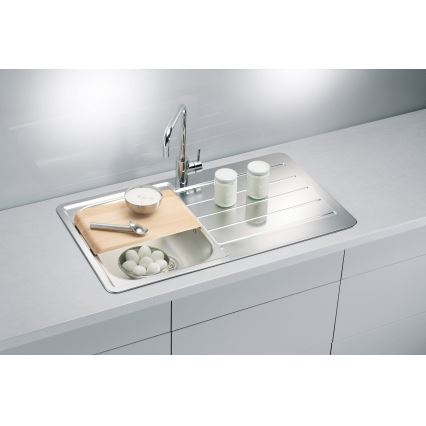 ALVEUS 1065560 - Küchenspüle LINE 86 x 50 cm Edelstahl/satiniert