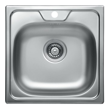 ALVEUS 1074634 - Lavello della cucina ALLUX 48x48 cm opaco acciaio/raso