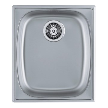 ALVEUS 1082195 - Lavello della cucina BASIC 44x38 cm opaco acciaio/satin, uscita grande