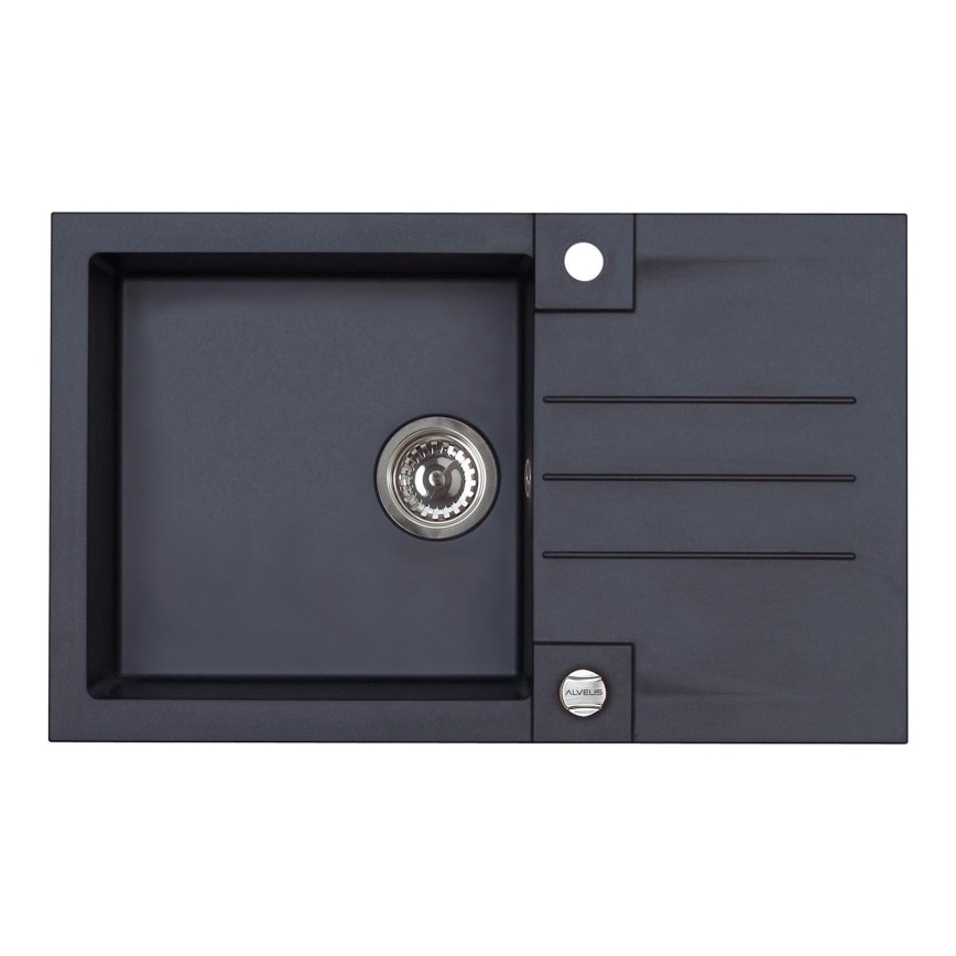 ALVEUS 1090942 - Lavello della cucina ROCK 78x48 cm granito/nero