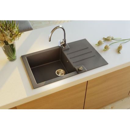 ALVEUS 1090942 - Lavello della cucina ROCK 78x48 cm granito/nero