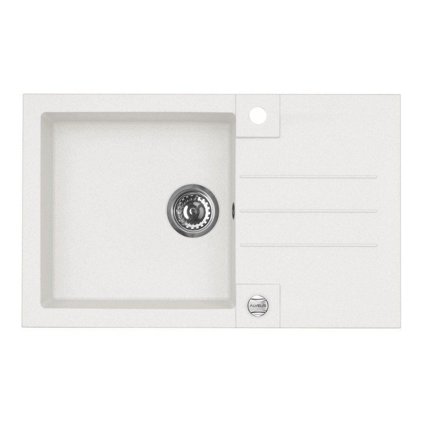 ALVEUS 1090944 - Lavello della cucina ROCK 78x48 cm granito/bianco
