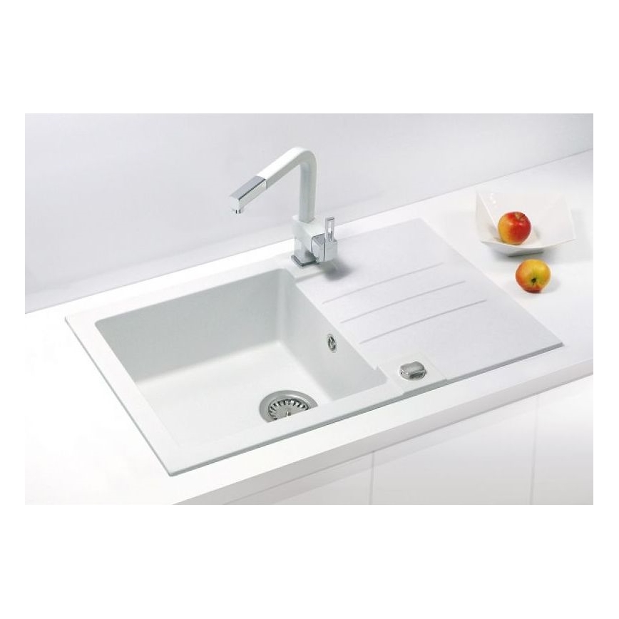 ALVEUS 1090944 - Lavello della cucina ROCK 78x48 cm granito/bianco