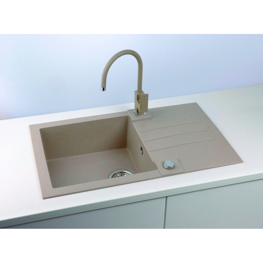 ALVEUS 1090946 - Lavello della cucina ROCK 78x48 cm granito/beige