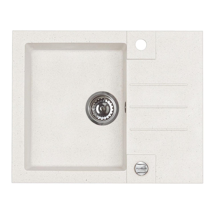 ALVEUS 1090947 - Lavello della cucina ROCK 59,5x47,5 cm granito/bianco