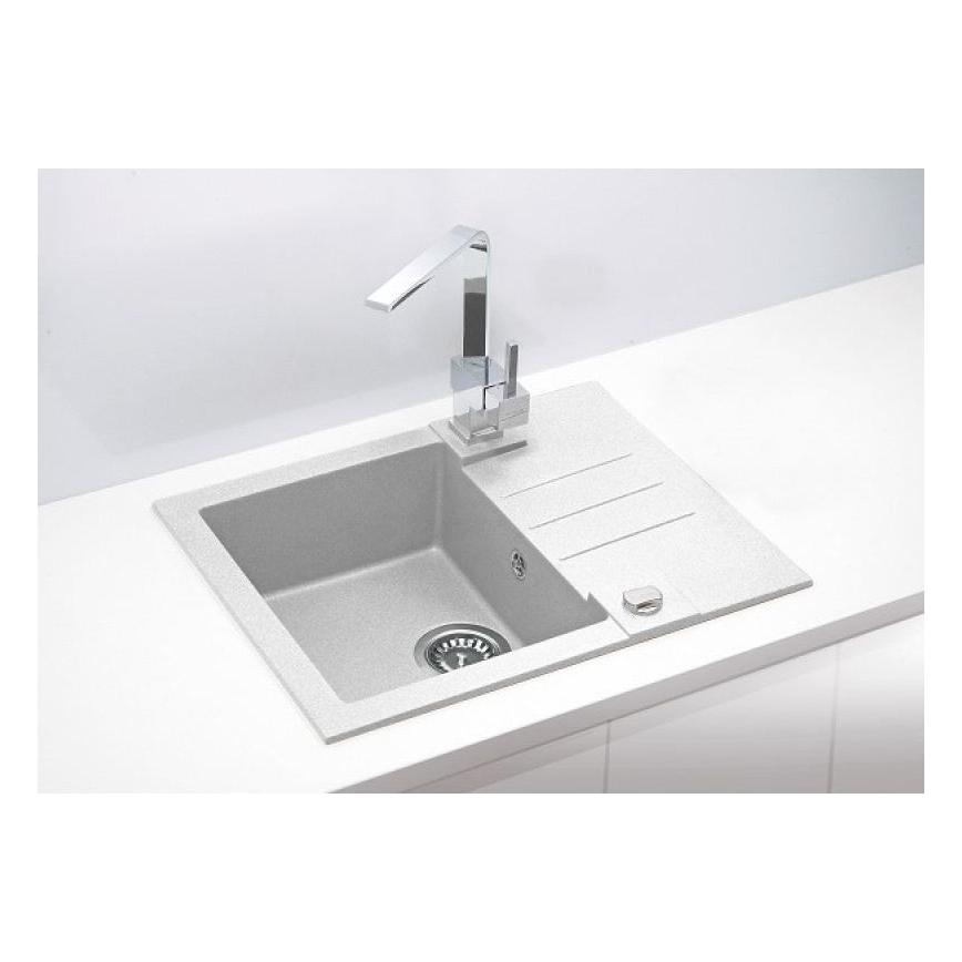 ALVEUS 1090947 - Lavello della cucina ROCK 59,5x47,5 cm granito/bianco