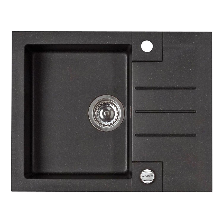 ALVEUS 1090951 - Lavello della cucina ROCK 59,5x47,5 cm granito/nero