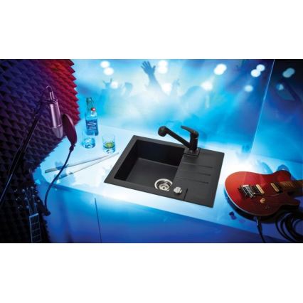 ALVEUS 1090951 - Lavello della cucina ROCK 59,5x47,5 cm granito/nero