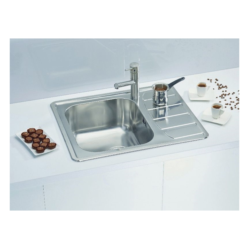 ALVEUS 1100215 - Lavello della cucina ZOOM 61,5x50 cm satin, per montaggio superiore