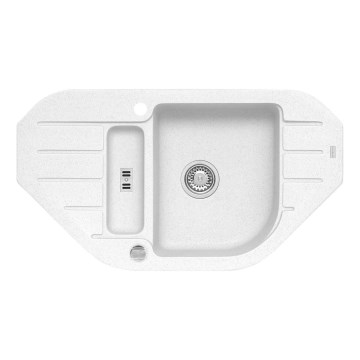 ALVEUS 1100889 - Lavello della cucina NIAGARA 90x50 cm granito/bianco