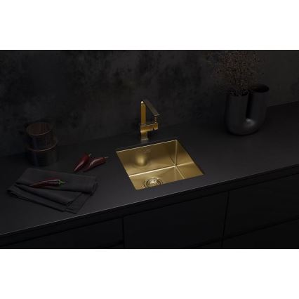 ALVEUS 1103319 - Lavello della cucina QUADRIX 45x45 cm monarch oro