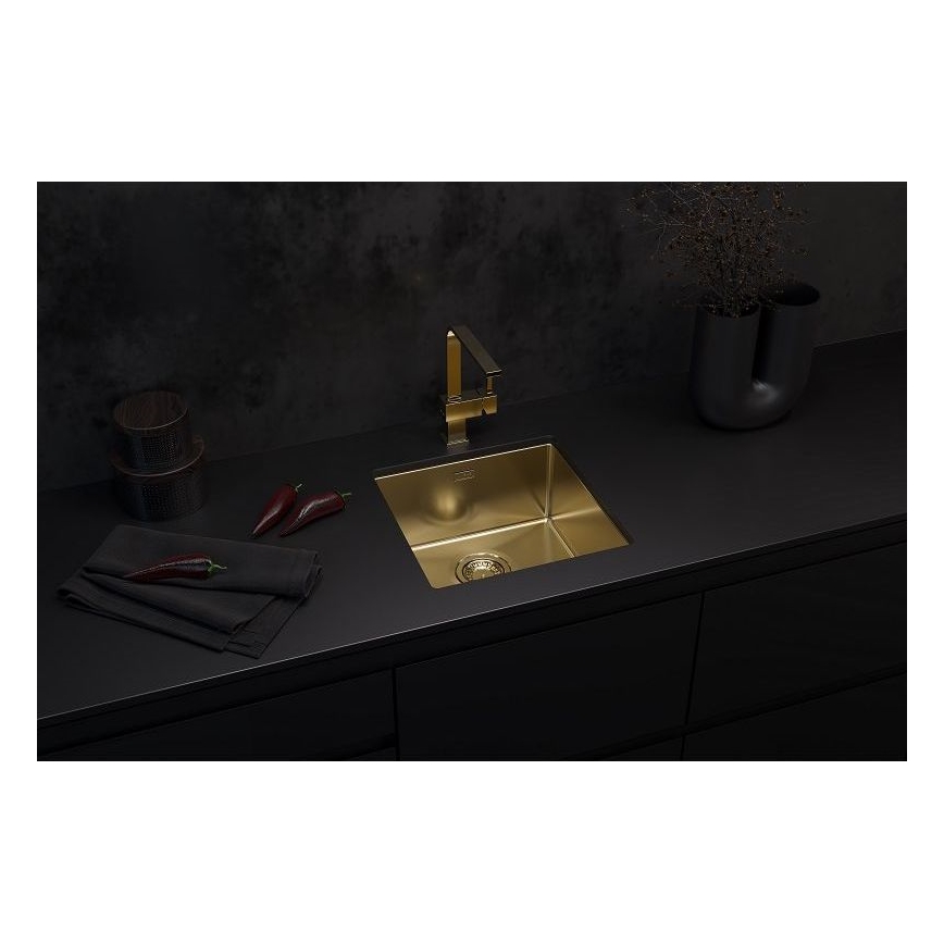 ALVEUS 1103319 - Lavello della cucina QUADRIX 45x45 cm monarch oro