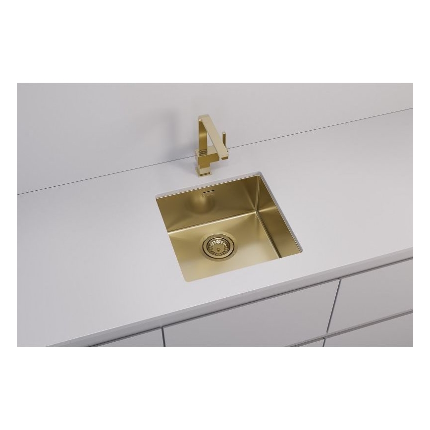 ALVEUS 1103319 - Lavello della cucina QUADRIX 45x45 cm monarch oro