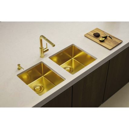 ALVEUS 1103319 - Lavello della cucina QUADRIX 45x45 cm monarch oro