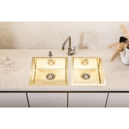 ALVEUS 1103319 - Lavello della cucina QUADRIX 45x45 cm monarch oro
