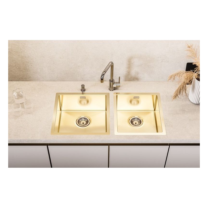 ALVEUS 1103319 - Lavello della cucina QUADRIX 45x45 cm monarch oro