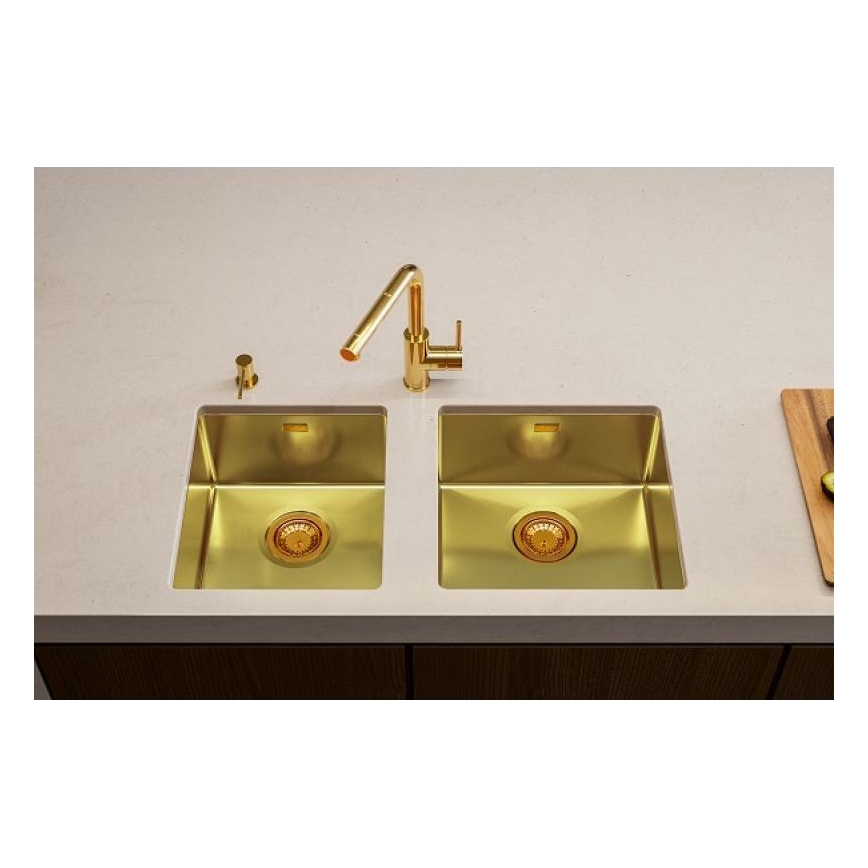 ALVEUS 1103319 - Lavello della cucina QUADRIX 45x45 cm monarch oro