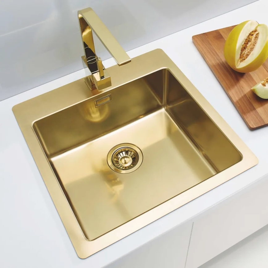 ALVEUS 1106867 - Lavello della cucina PURE 52,5x51,5 cm monarch oro