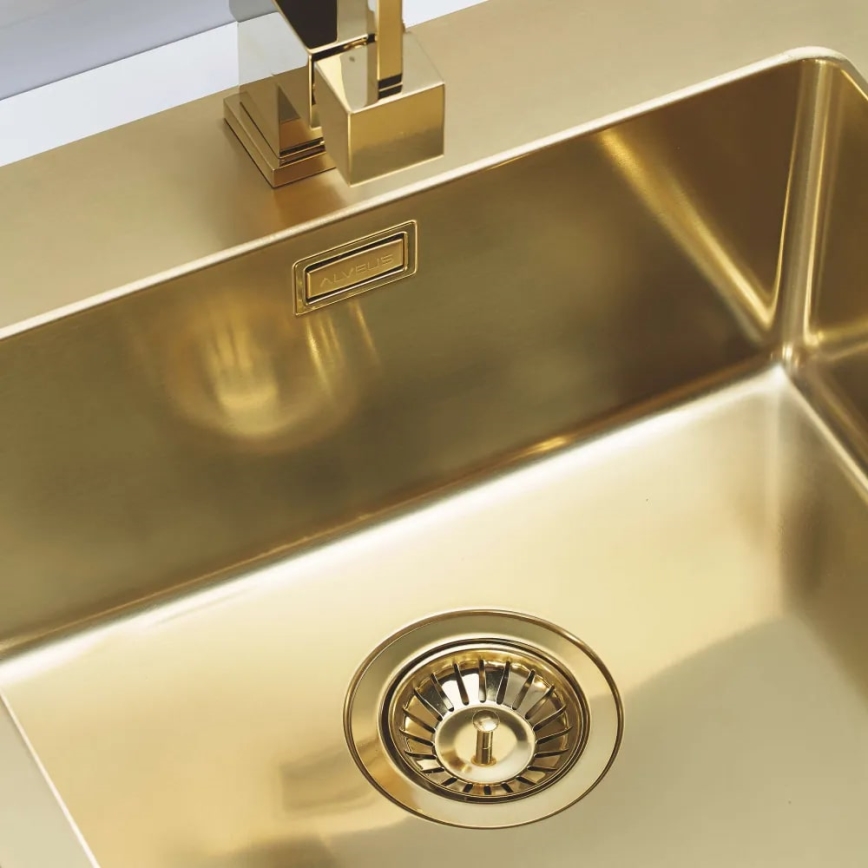 ALVEUS 1106867 - Lavello della cucina PURE 52,5x51,5 cm monarch oro