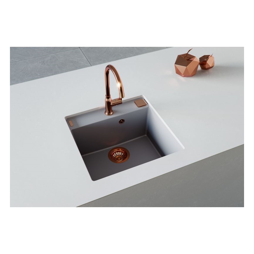 ALVEUS 1128395 - Lavello della cucina FORMIC 52x51 cm granito/bianco