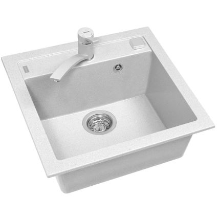 ALVEUS 1128395 - Lavello della cucina FORMIC 52x51 cm granito/bianco