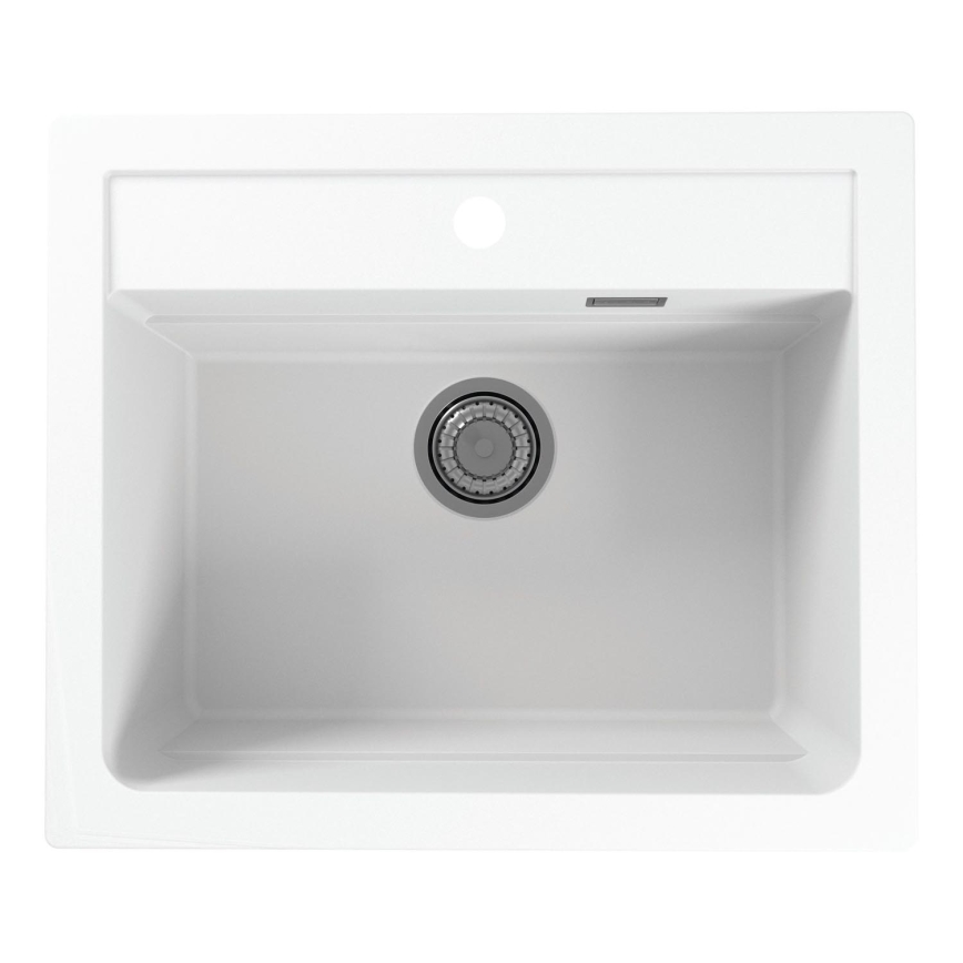 ALVEUS 1131991 - Lavello della cucina ATROX 59x50 cm granito/bianco