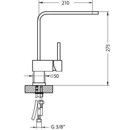 ALVEUS 1134826 - Rubinetto per lavello LAGUNA 28,6 cm cromo lucido