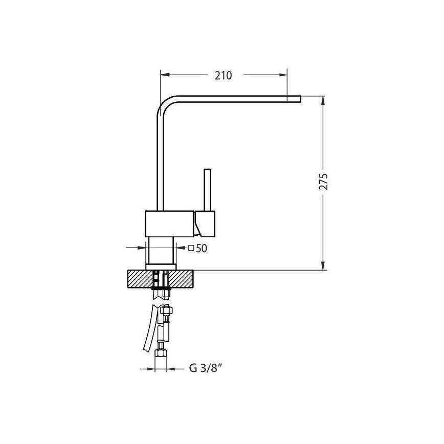 ALVEUS 1134826 - Rubinetto per lavello LAGUNA 28,6 cm cromo lucido