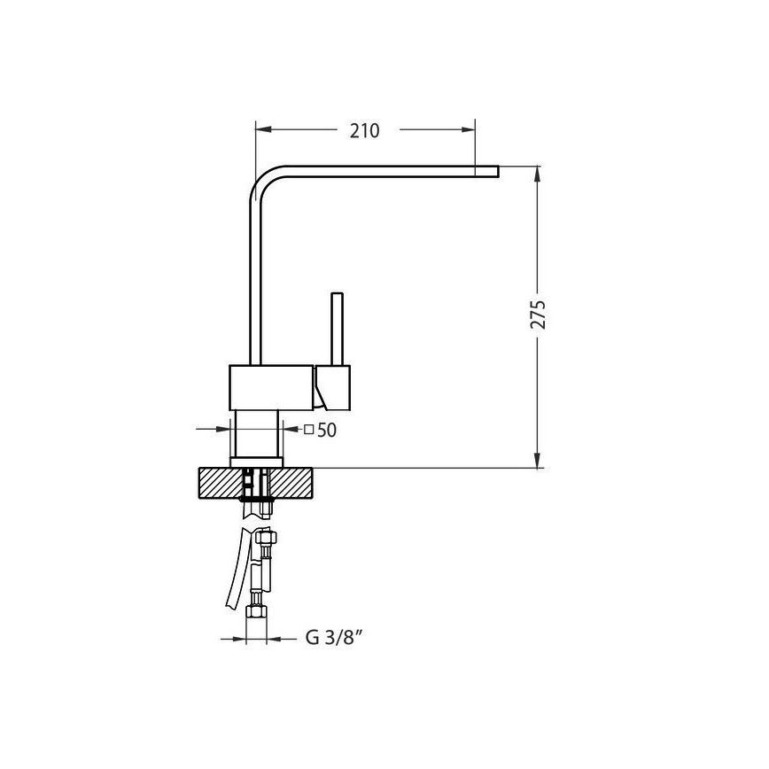 ALVEUS 1134830 - Rubinetto per lavello LAGUNA 28,6 cm monarch rame