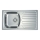 ALVEUS 1136539 - Lavello da cucina BASIC 78x43,5 cm acciaio inox/satinato, ampia piletta