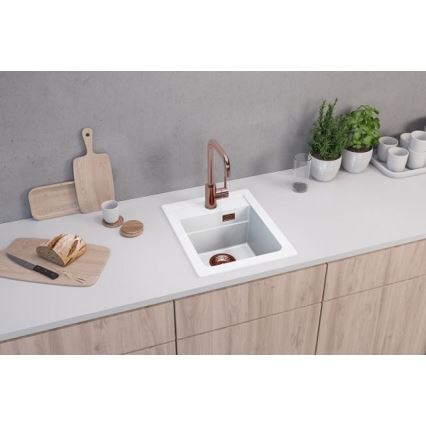 ALVEUS 1139079 - Lavello della cucina ATROX 50x40 cm granito/bianco