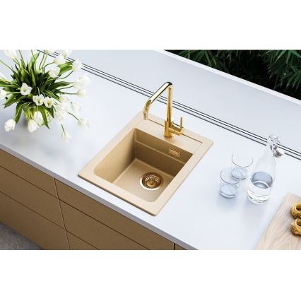 ALVEUS 1139769 - Lavello della cucina ATROX 50x40 cm granito/beige