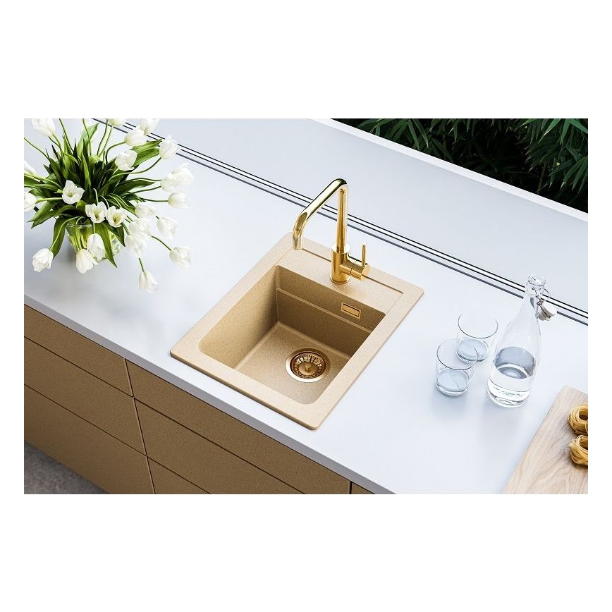 ALVEUS 1139769 - Lavello della cucina ATROX 50x40 cm granito/beige
