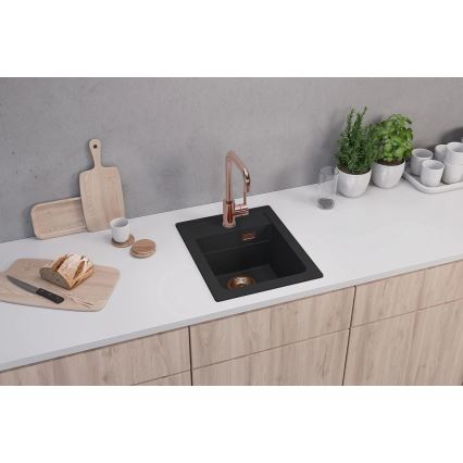 ALVEUS 1139771 - Lavello della cucina ATROX 50x40 cm granito/nero