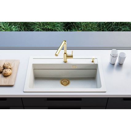 ALVEUS 1140443 - Évier de cuisine ATROX 79x50 cm granit/blanc