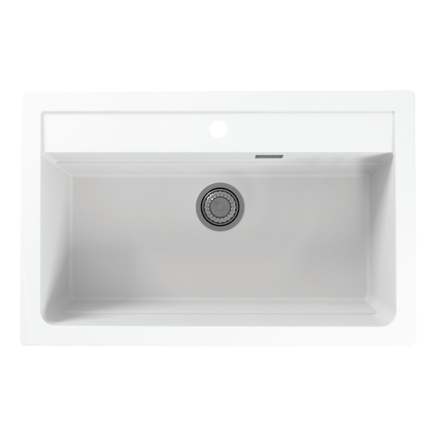 ALVEUS 1140443 - Lavello della cucina ATROX 79x50 cm granito/bianco