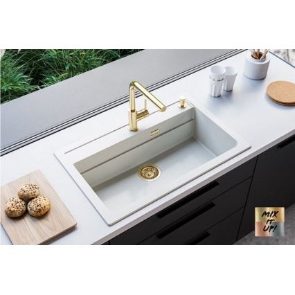 ALVEUS 1140443 - Lavello della cucina ATROX 79x50 cm granito/bianco