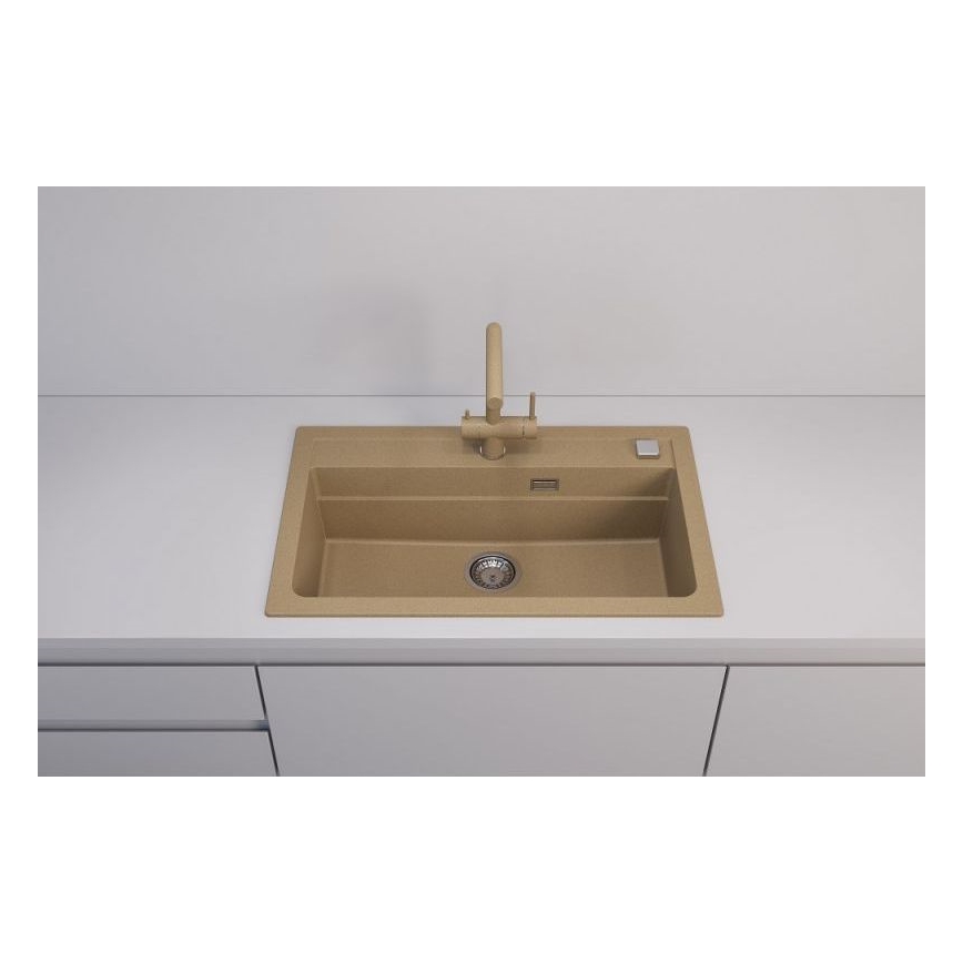 ALVEUS 1140445 - Lavello della cucina ATROX 79x50 cm granito/beige