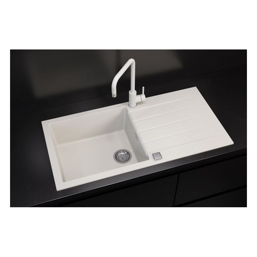 ALVEUS 1140594 - Lavello della cucina CADIT 100x50 cm granito/bianco