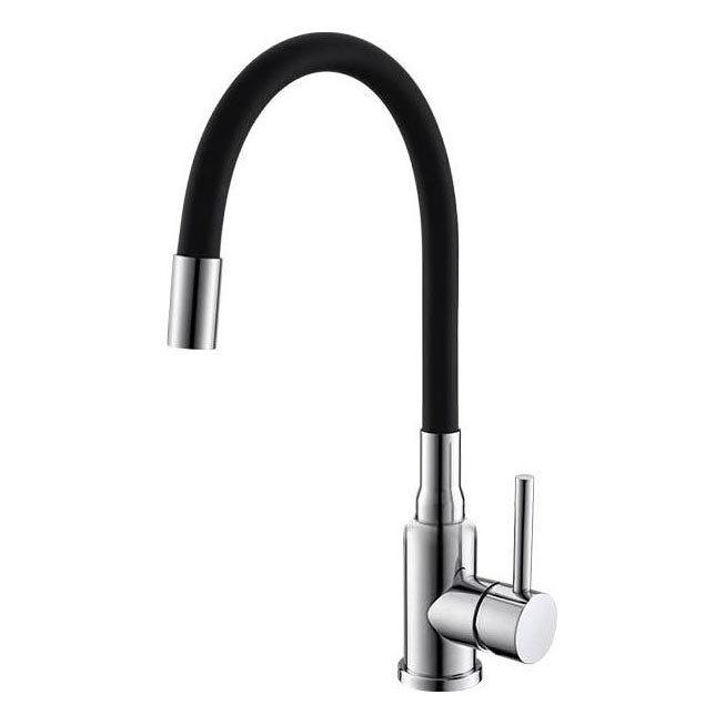 ALVEUS 1144427 - Rubinetto per lavello con braccio flessible MINTAS 34 cm cromo lucido/nero