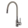 ALVEUS 1144429 - Rubinetto per lavello con braccio flessible MINTAS 34 cm pettinato acciaio/beige