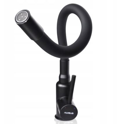 ALVEUS 1144433 - Rubinetto per lavello con braccio flessible MINTAS 34 cm opaco nero