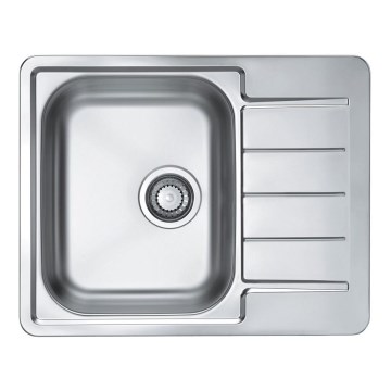 ALVEUS 1144603 - Küchenspüle LINE 61,5×50 cm Edelstahl/satiniert, ohne Exzenter-Ablaufgarnitur