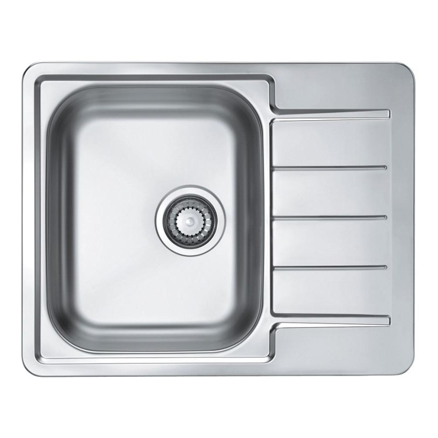 ALVEUS 1144603 - Lavello della cucina LINE 61,5x50 cm opaco acciaio/satin, senza eccentrico