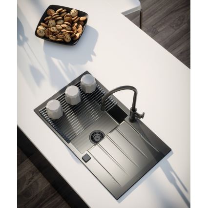 ALVEUS 1148159 - Lavello della cucina CADIT 79x50 cm granito/nero