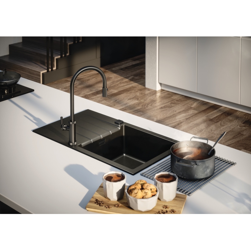 ALVEUS 1148159 - Lavello della cucina CADIT 79x50 cm granito/nero