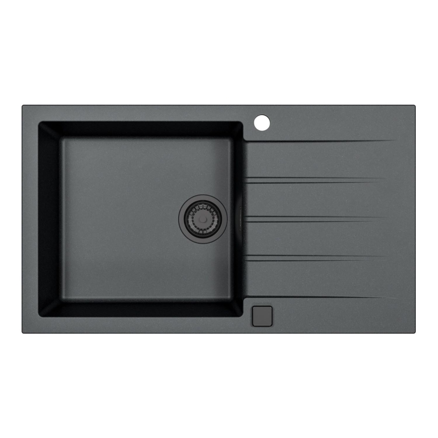 ALVEUS 1148160 - Évier de cuisine CADIT 86x50 cm granit/noir