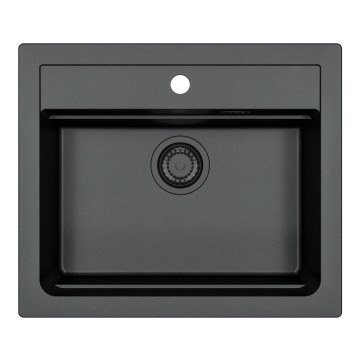 ALVEUS 1148162 - Lavello della cucina ATROX 59x50 cm granito/nero