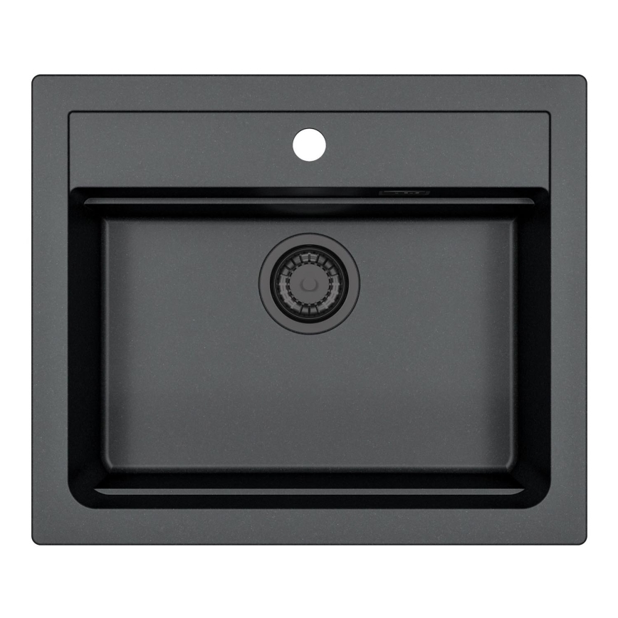 ALVEUS 1148162 - Lavello della cucina ATROX 59x50 cm granito/nero